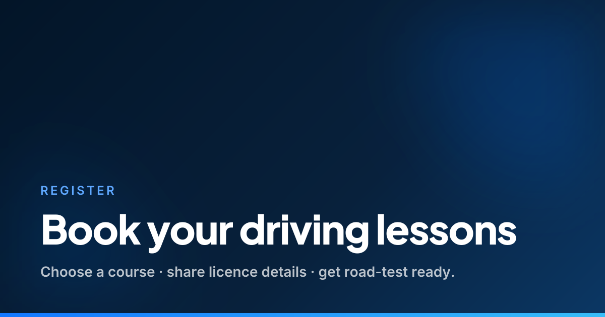 Student Registration — Driving Zone